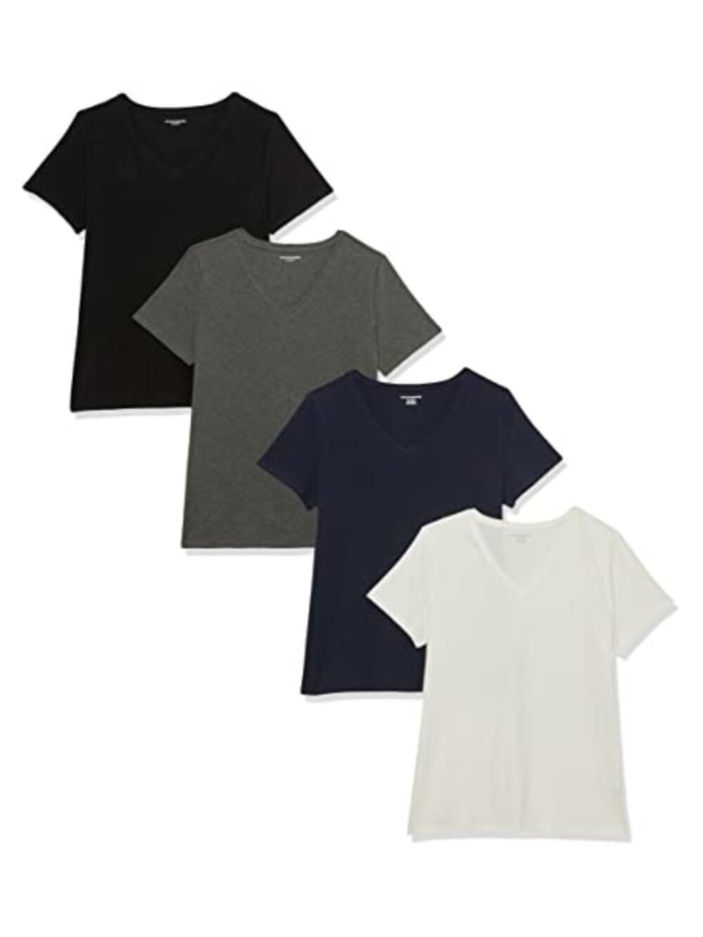 Women's Plus Size Short Sleeve V-Neck T-Shirt Cotton Modal Jersey Classic Fit